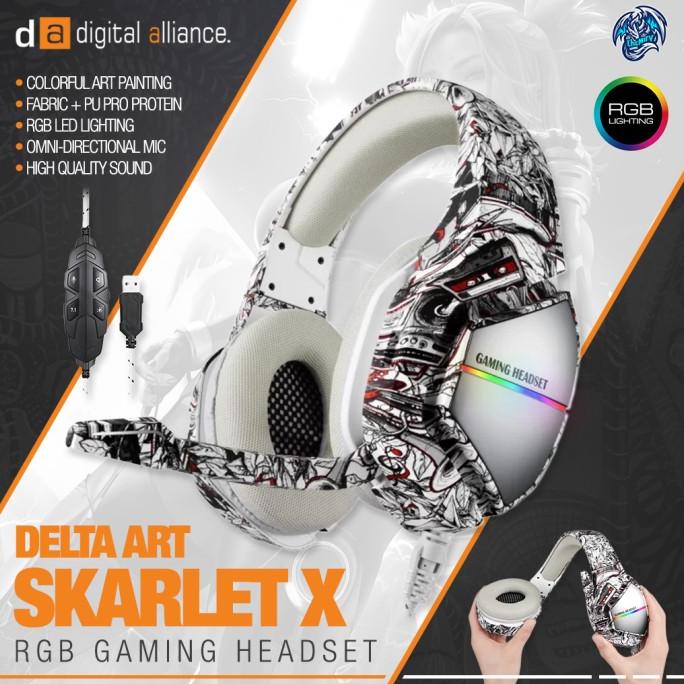 Digital Alliance Delta Art Skarlet X Surround Sound RGB Gaming Headset