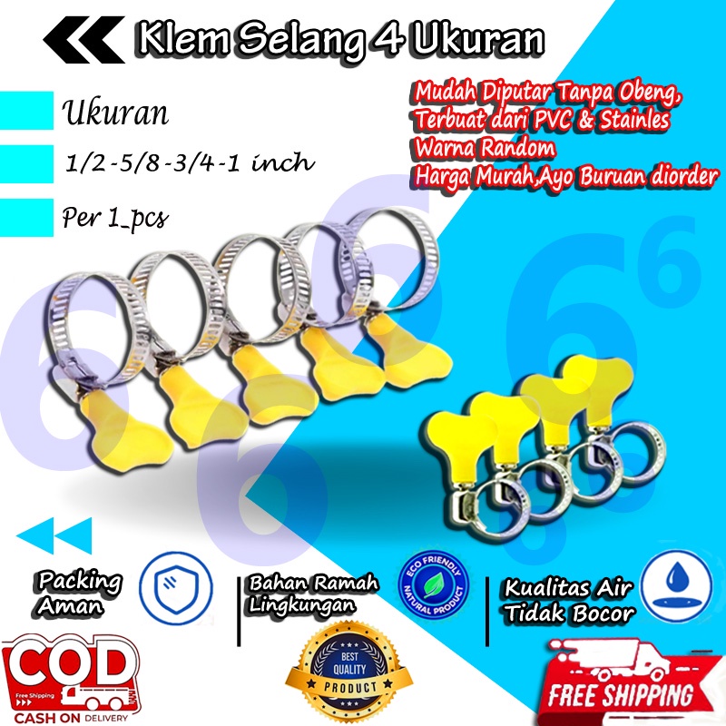 KLEM SELANG GAS KOMPOR REGULATOR &amp; SELANG AIR PENGUAT PENGUNCI SELANG ANTI BOCOR MURAH COD