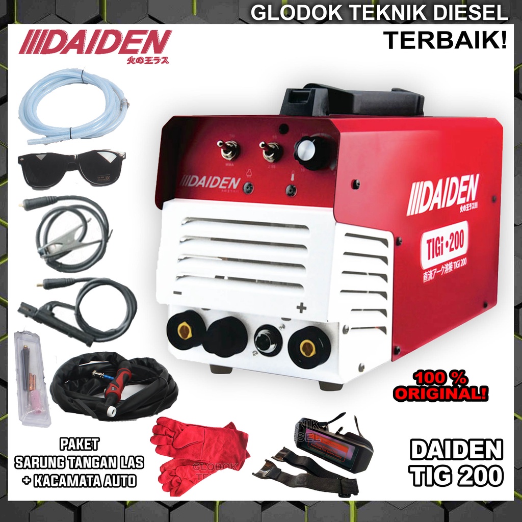 DAIDEN Welding Machine TIGi 200 INVERTER TRAFO LAS TIG 200 MESIN LAS TIG200A TIG200