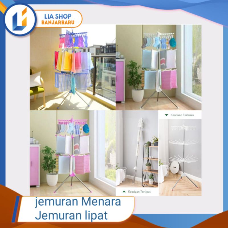 Jemuran Menara Lipat Jemuran Menara Jemuran Bayi Tingkat