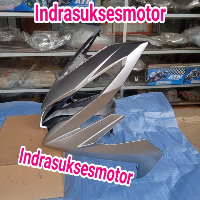 tameng dasi body depan motor honda beat street warna silver