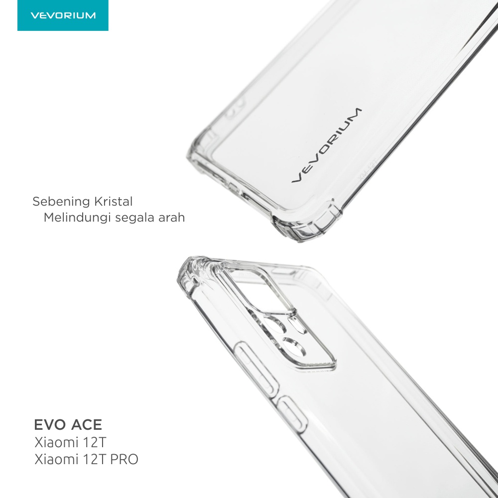 VEVORIUM EVO ACE Xiaomi 12T PRO 12T 5G Clear Soft Case Bening Shockproof