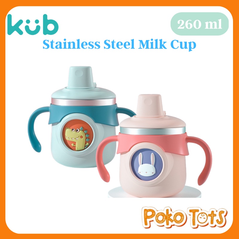 KUB Stainless Steel Milk Cup Baby 260ml Botol Minum Stainless Anak KUB