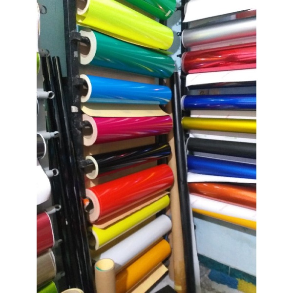 bahan stiker cutting skotlet reflective nyala meteran