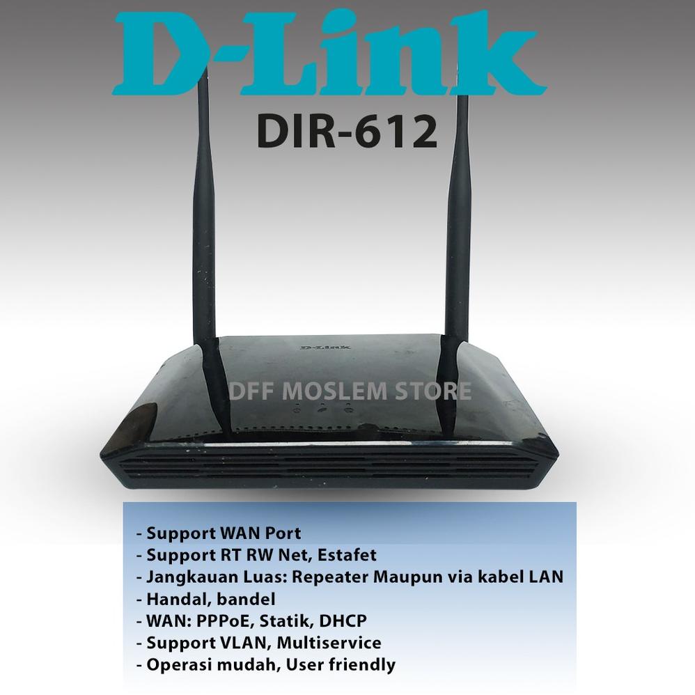 Modem Router Wireless Wifi D-Link Dlink DIR-612 Normal Voucheran Lancar Jaya