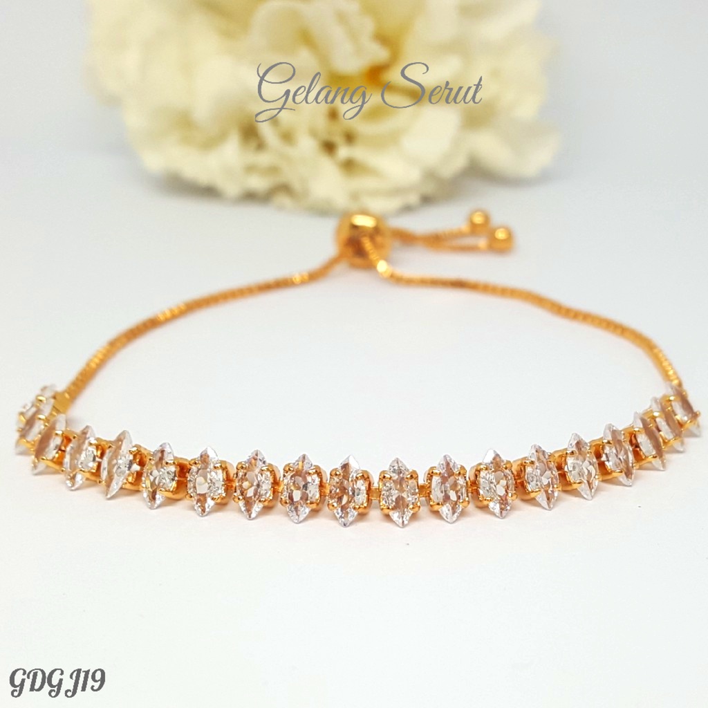 PGX Gelang Serut Xuping Aksesoris Wanita Fashion Korea Perhiasan Lapis Emas - R273