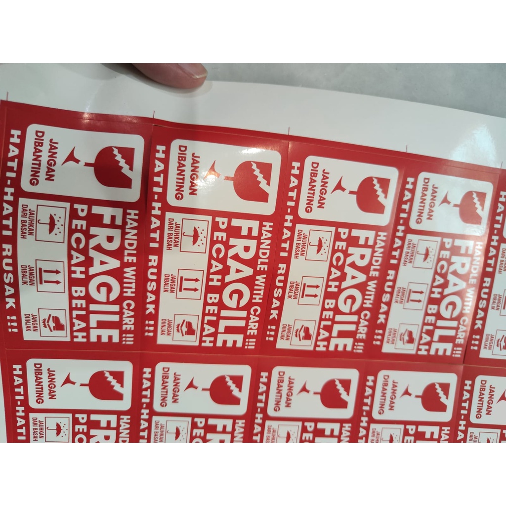 

Label Stiker Fragile / Sticker Fragile awas Pecah jangan dibanting