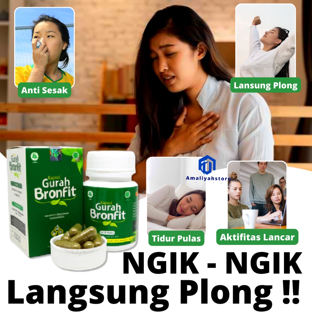 Obat Herbal Batuk Berdahak Dan Pilek Asma Sakit Radang Tenggorokan Untuk Anak Dan Dewasa Gurah Bronfit Naturafit 30 Kapsul Pelega Pernafasan Original