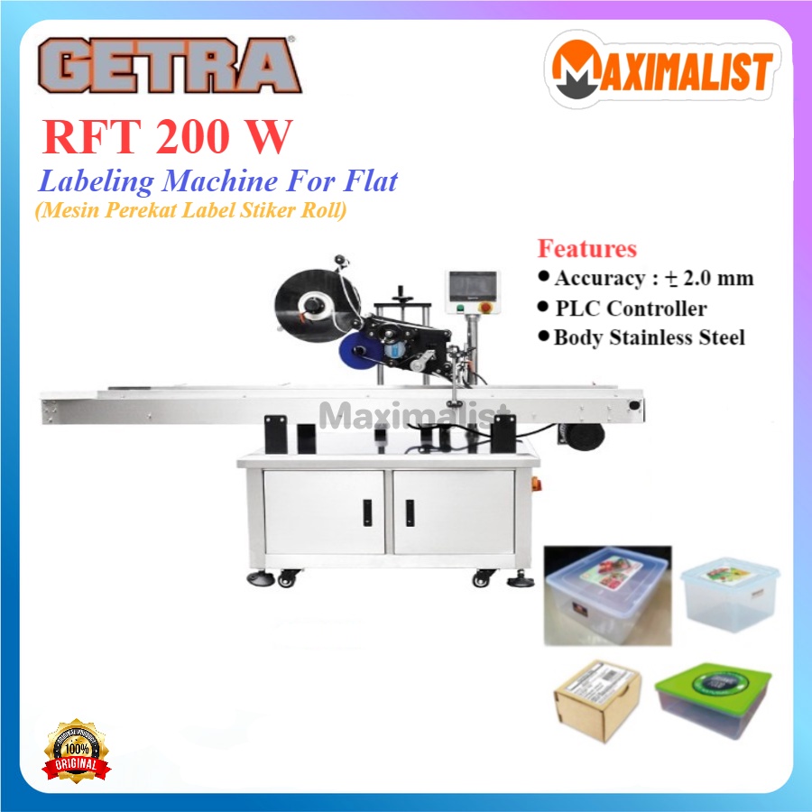 Getra RFT-200W Labeling Machine For Flat  Mesin Perekat Label Stiker Roll / Getra RFT-200AT Labeling