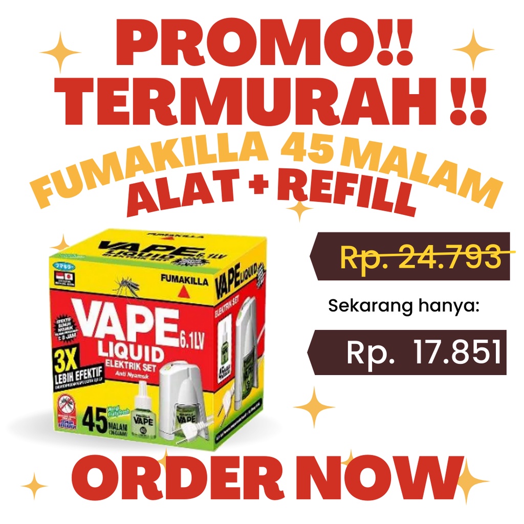 PROMO Vape Liquid Elektrik Set (Alat + Refill 45 mlm)