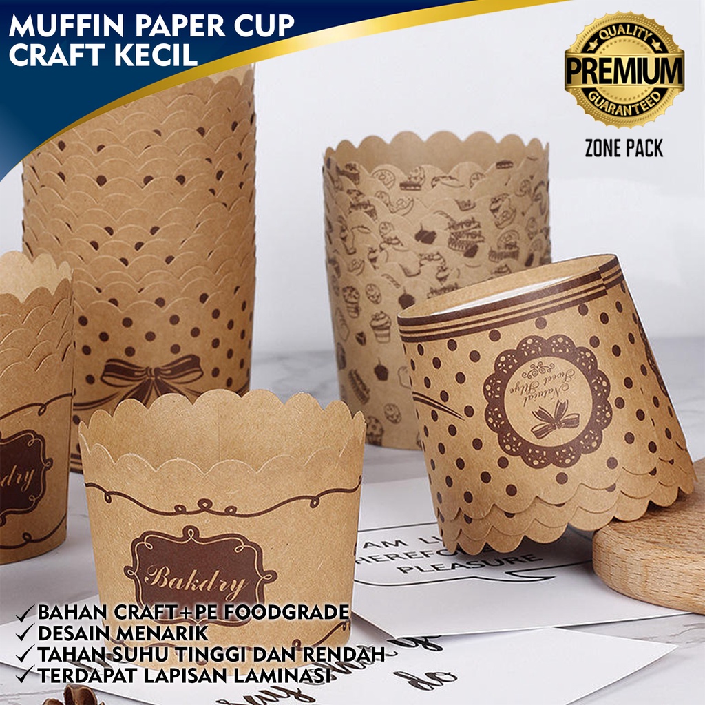 [ISI 50 PCS] Muffin Bruder Paper Cup Craft Kecil 55 mm | Muffin Bestfresh Kertas Cupcake  Mini | Ala