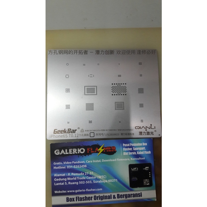 CETAKAN IC PLATE BGA IPHONE 6S GEEK BAR QIANLI SUPER PREMIUM