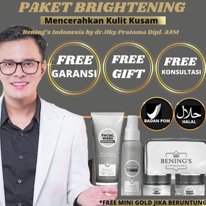 ❇ BENINGS SKINCARE DR OKY PRATAMA PAKET BRIGHTENING BENINGS CLINIC/BENINGSCLINIC PENCERAH GLOWING/BE