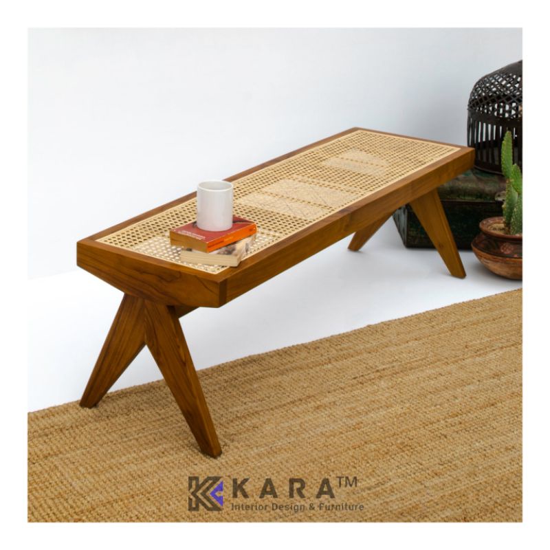 Bangku Makan Anyaman Rotan / Bangku Teras / Bangku Cafe / Stool