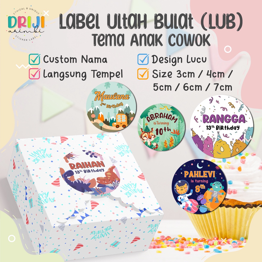 

Label Ultah Bulat [Tema Cowok]