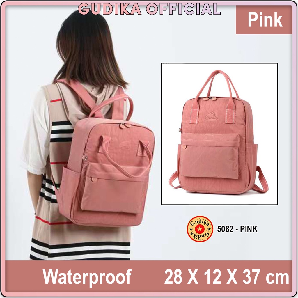 GUDIKA 5082 | Backpack Waterproof Wanita Tas Ransel Laptop Anti Air Import Original | Ransel Cewek | Ransel Perempuan | Tas Wanita