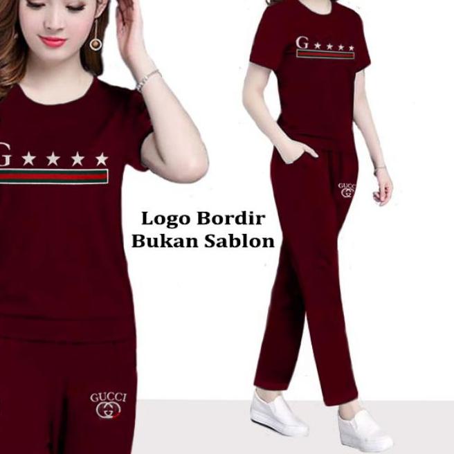 ✈ LM 64115 Setelan Enjoy Baju Setelan Training Lengan Pendek Jumbo XXL ✤