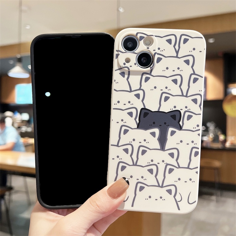 CASE  MEOW OPPO A5S A7 A11K A12 A54 A53 A15 A15S A16 A17 A17K A3S A5 A9 2020 A52 A33 A55 A76 A96 A92 A74 4G A95 5G RENO 8T 7 5G 5 5F 6