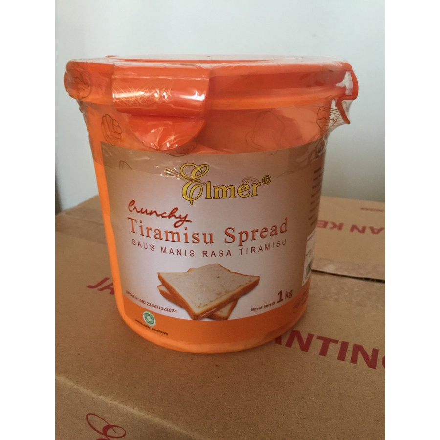 Elmer Crunchy Tiramisu Spread 1 kg Saus Manis Rasa Tiramisu