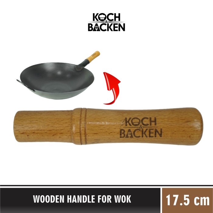 Terlaris Koch&Backen Gagang Kayu Wajan Penggorengan