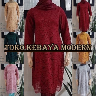 (DIJAMIN REALPICT)ATASAN KEBAYA BRUKAT/TUNIK BROKAT MODERN/TUNIK BROKAT MODERN/KEBAYA KONDANGAN/KEBA