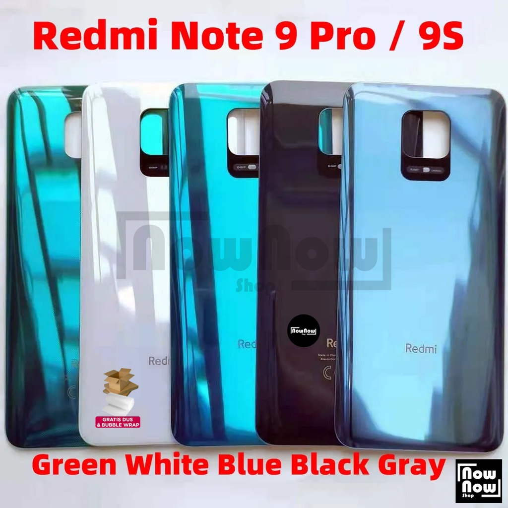 Backdoor Tutup Belakang Baterai Xiaomi Redmi Note 9 Pro / Note 9S M2003J6B2G Backcover Back Casing Housing Cover Belakang Back Case Panel Replacement