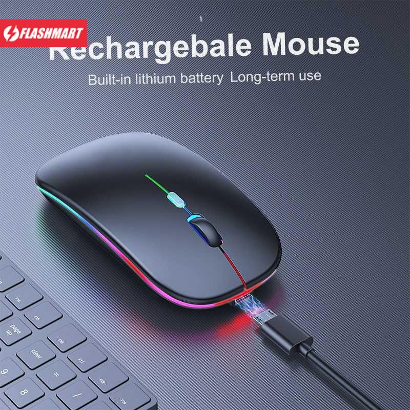 Flashmart  Optical Wireless Mouse Silent Click Dual 2.4GHz &amp; Bluetooth - E1300