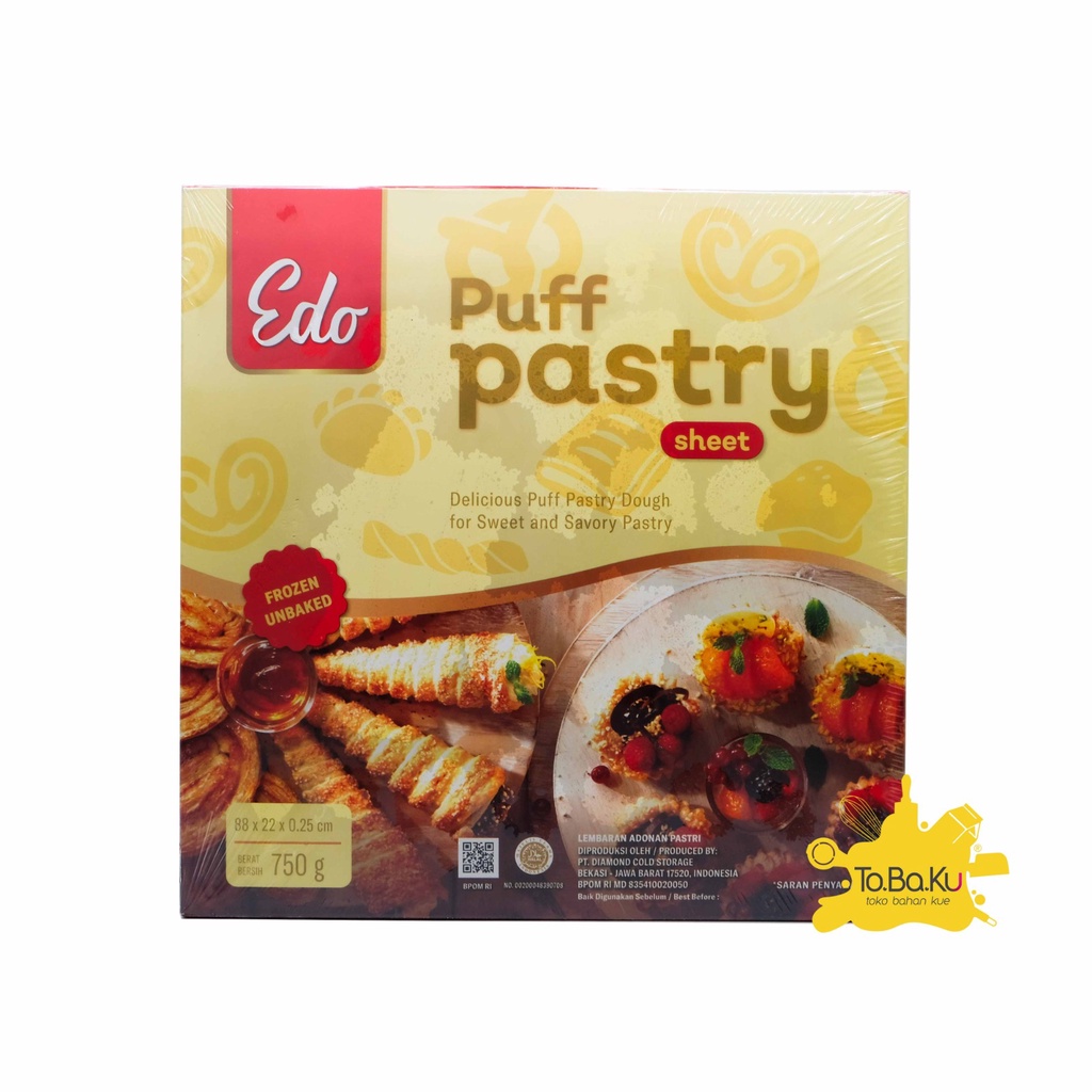 

Diamond Edo Puff Pastry Sheet 750gr