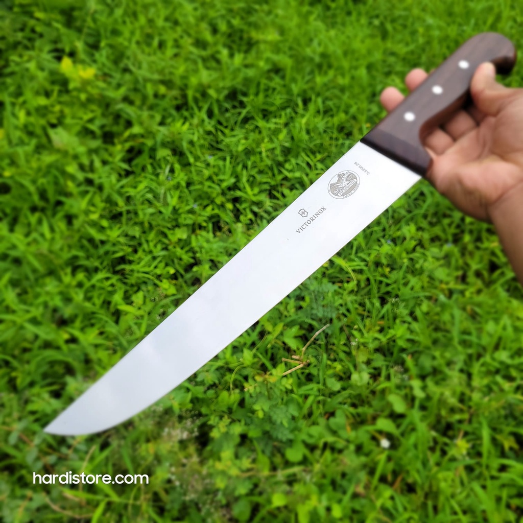 Pisau Sembelih Lurus 28 cm VICTORINOX Butcher Knife 5.5200.28 Wood Handle Original Swiss