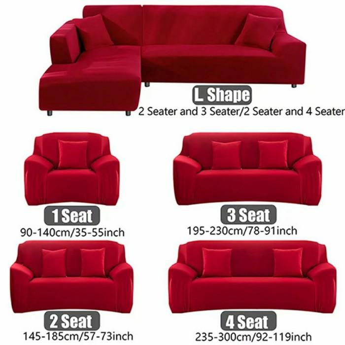 COVER KURSI SOFA ELASTIS SARUNG SOFA BED KURSI 1 2 3 SEATER DUDUKAN