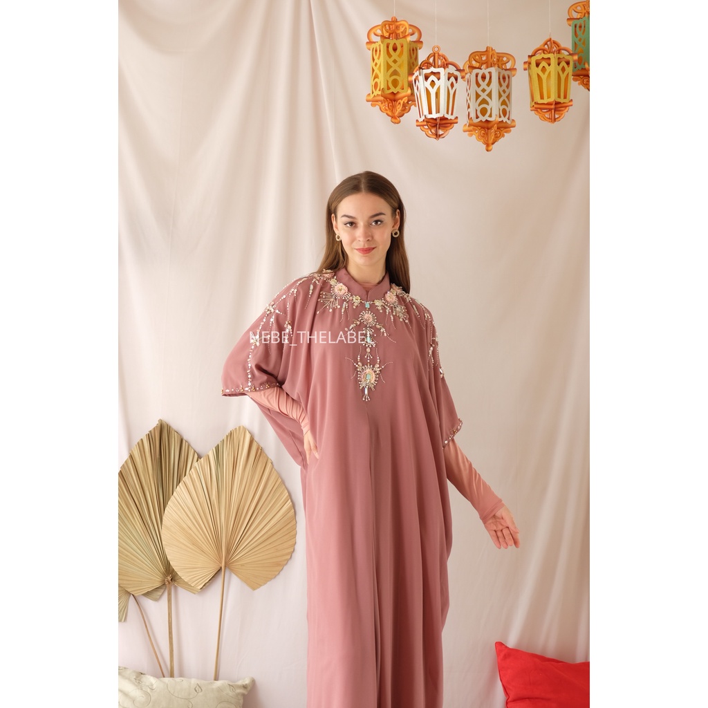 Alhena Kaftan Dress Pakaian Lebaran Idul Fitri Wanita