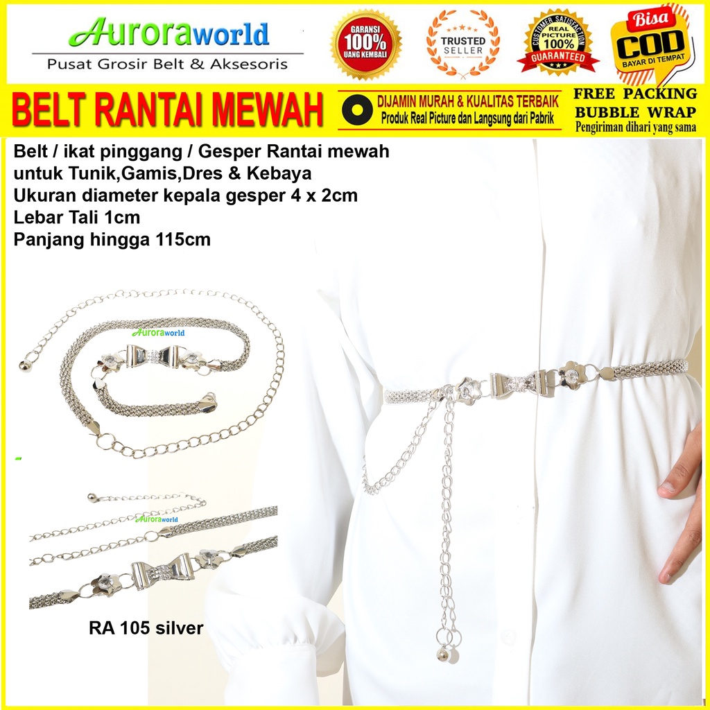 AURORAWORLD BELT RANTAI GESPER RANTAI UNTUK GAMIS DRESS TUNIK