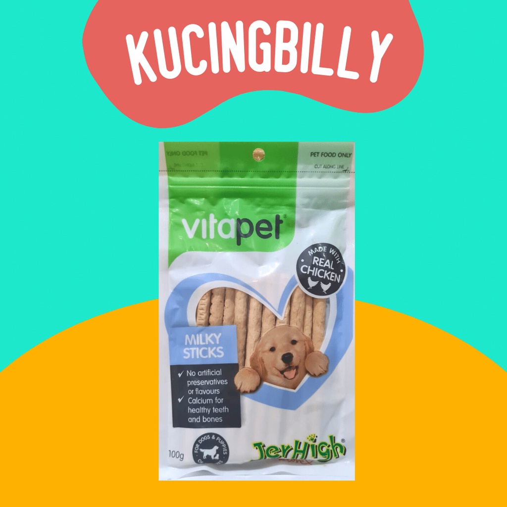 VITAPET JERHIGH 80gr &amp; 100gr Snack anjing