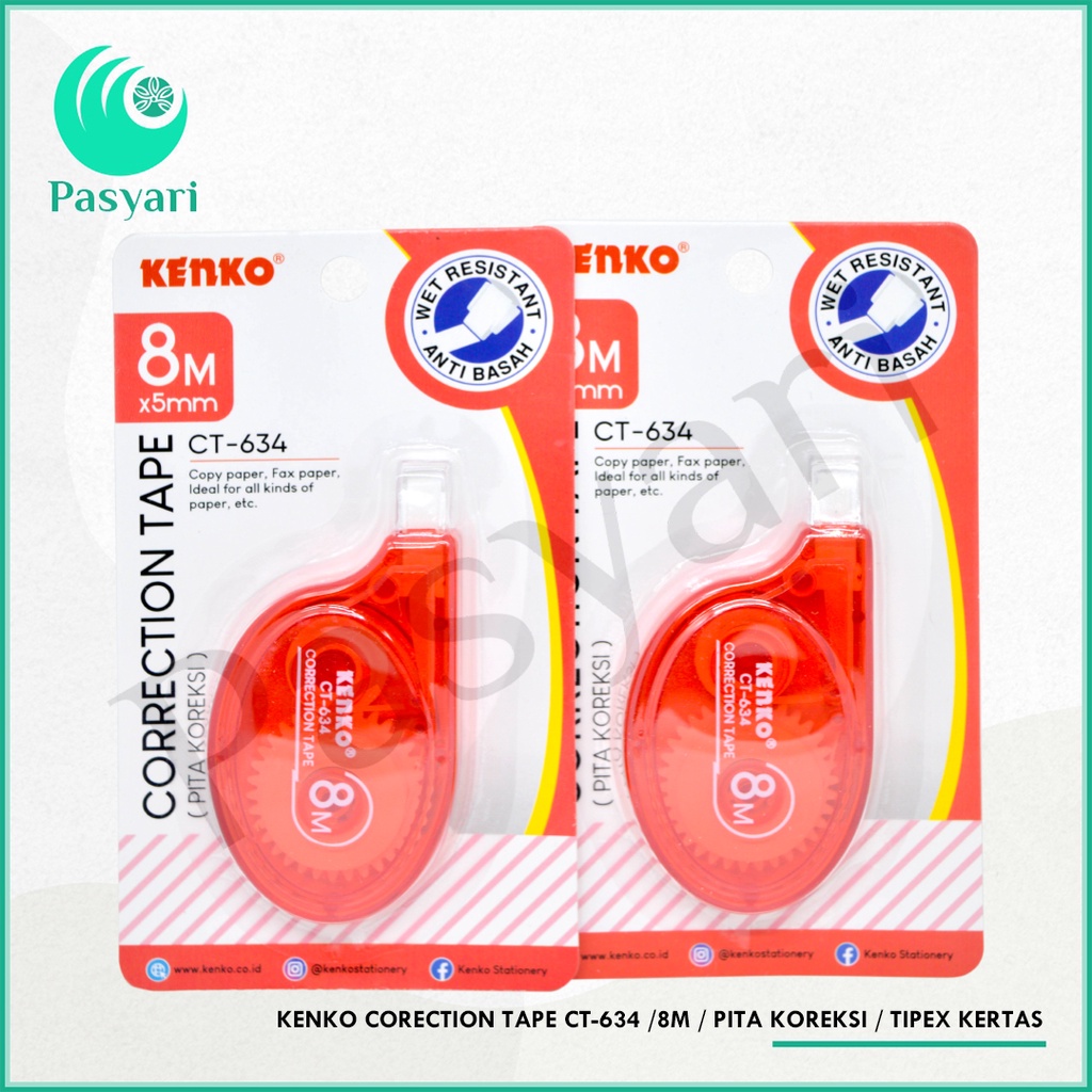 

KENKO CORECTION TAPE CT-634 /8M / PITA KOREKSI / TIPEX KERTAS