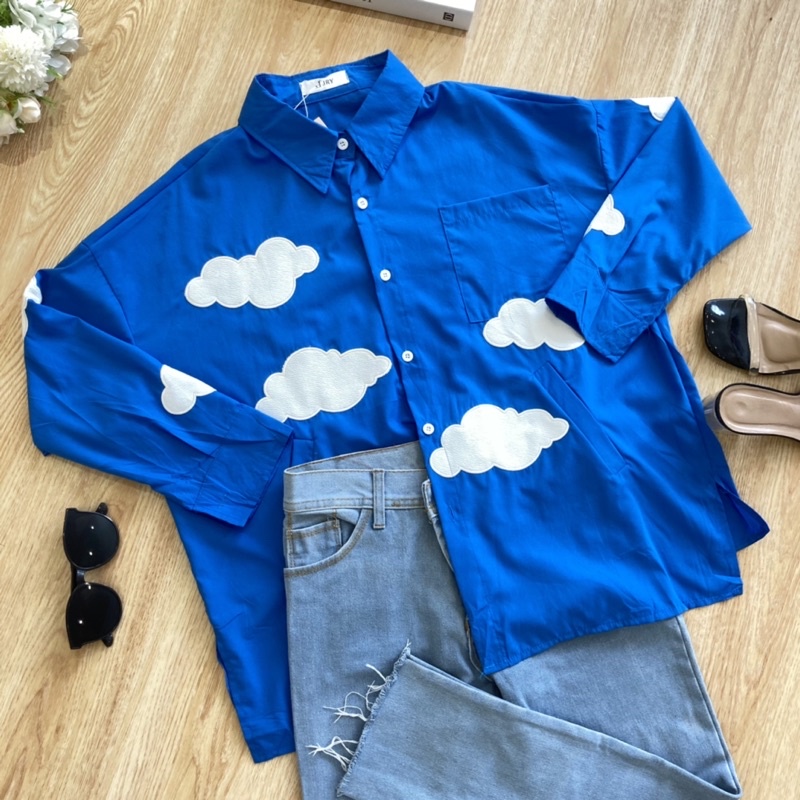 Cloudy Blouse / Baju Atasan Kemeja Wanita Import