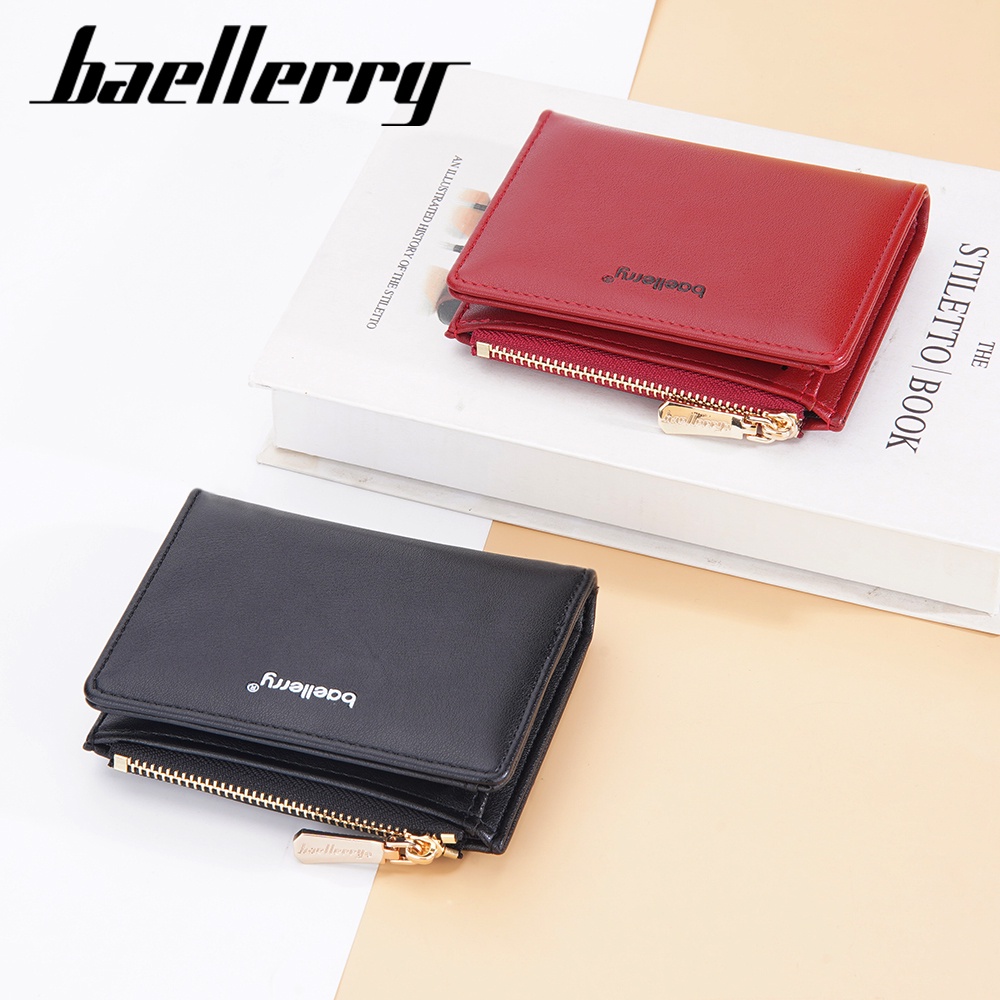 BAELLERRY N8113 Dompet Wanita Kecil Dompet Lipat Bahan Kulit PU Leather Premium WATCHKITE WKOS