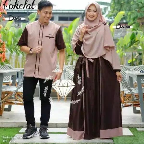 BIG SALE Gamis Couple zakia / gamis couple pasangan dress kondangan suami istri