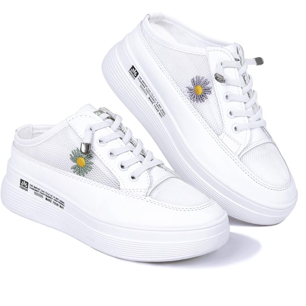 BOOMING DNY Sepatu Sandal Korea Sendal Wanita Putih Import Cantik Sepatu Sendal Perempuan Murah 0044