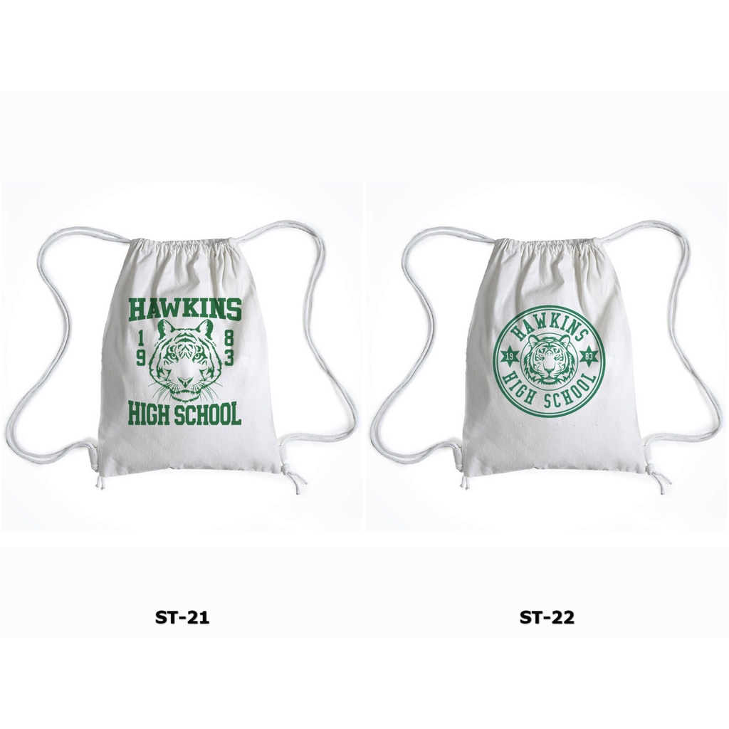 Tas Serut Blacu / Ransel Drawstring Bag / Gymsack Bag -  STRANGER THINGS 2