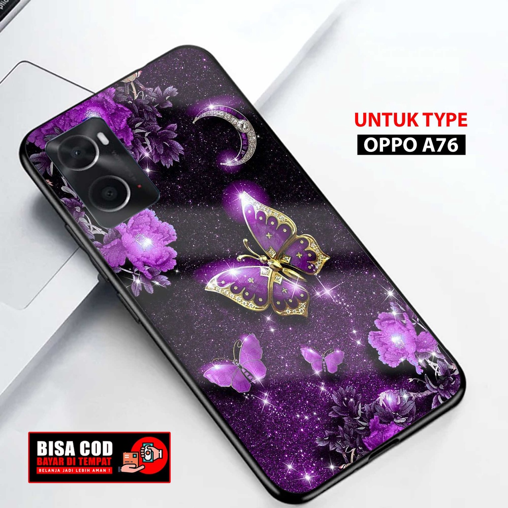 Case Oppo A76 Terbaru {KPUKPU ] 2D Softcase Glass Kaca Oppo A76 (Case Hp) Oppo A76 (CASING HP) Oppo 
