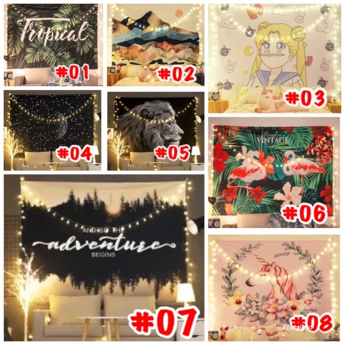 WALLPAPER KAIN NORDIC TAPESTRY KAIN DINDING PERMADANI KAIN BACKGROUND