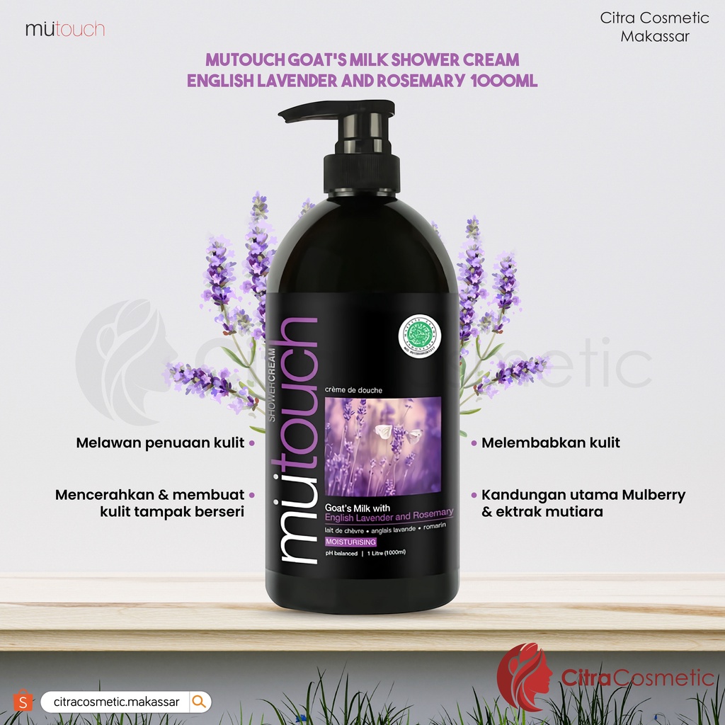 Mutouch Shower Cream Series | Green Tea | Habbatussauda | Honey | Lavender | Pearl &amp; Mulberry 1000 Ml