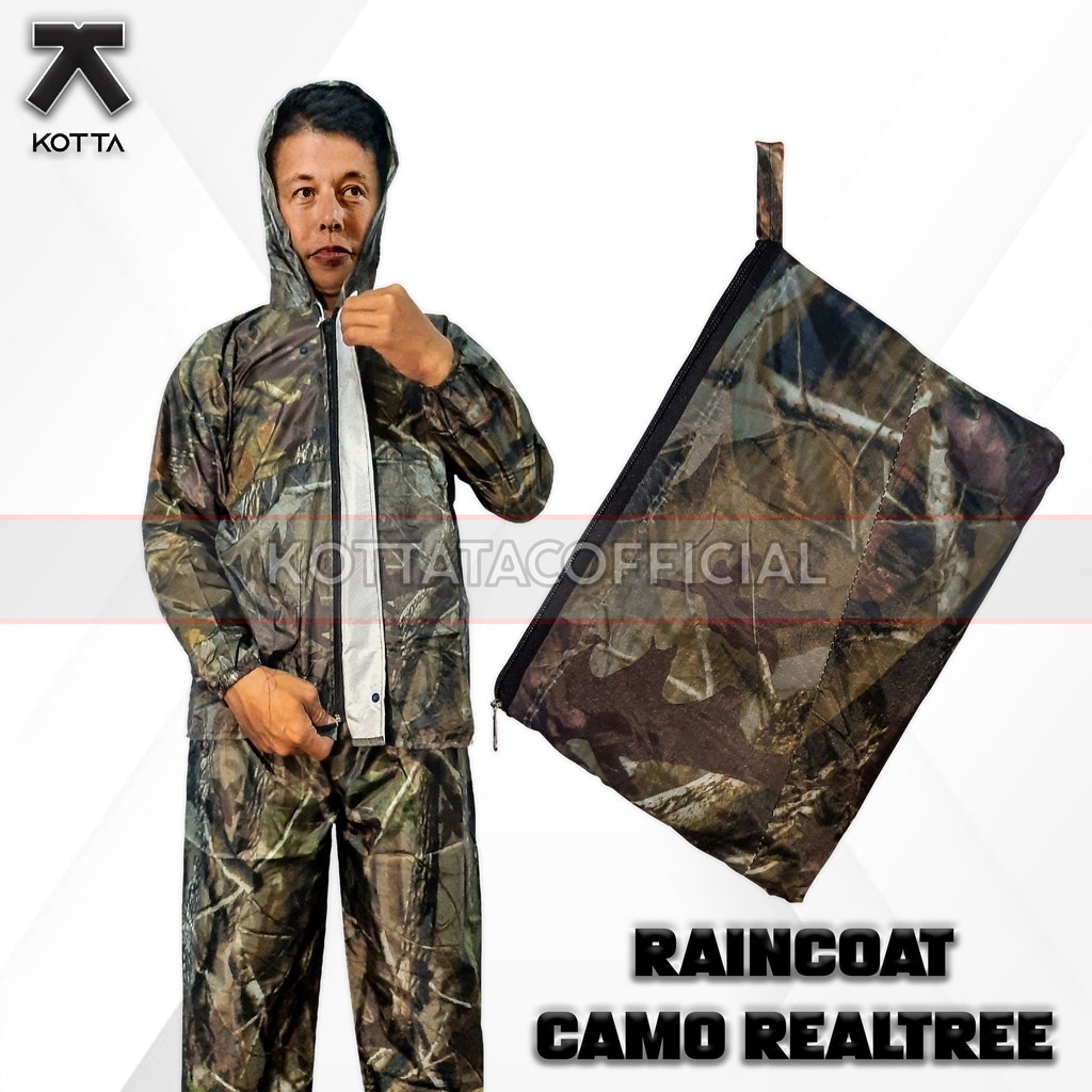 JAS HUJAN CAMO PERBAKIN - MANTEL HUJAN - JAS HUJAN ARMY - JAS HUJAN REALTREE - RAINCOAT CAMO