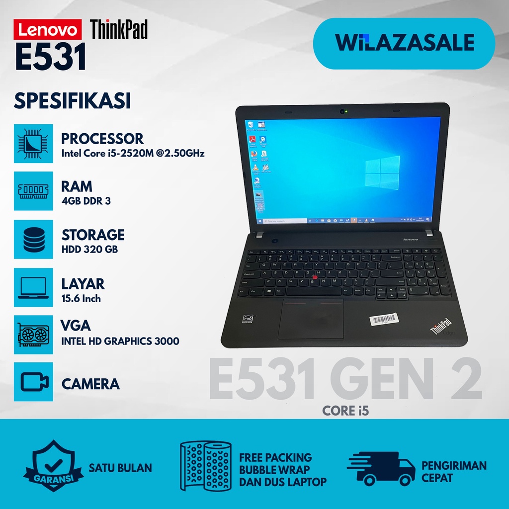 LAPTOP BEKAS CORE I5 LAYAR LEBAR 15.6 INCH