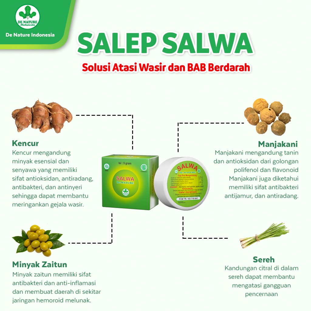 Salep Salwa De Nature – Salep Herbal Wasir Ambeien, Benjolan Anus, Aman untuk Ibu Hamil dan Menyusui