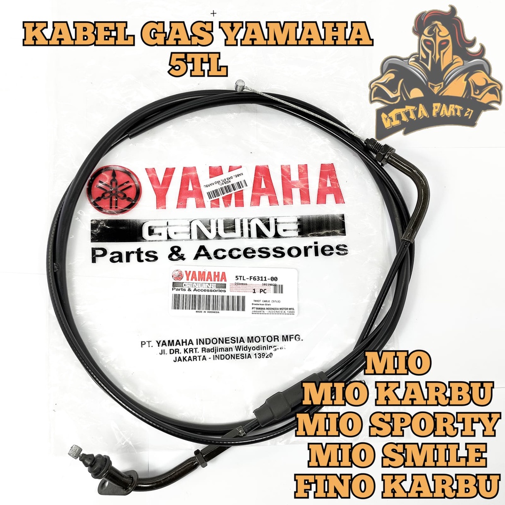 KABEL GAS YAMAHA 5TL MIO KUALITAS ASLI ORIGINAL YAMAHA YGP PRESISI GAS JADI ENTENG TIDAK KASAR DAN DIJAMIN AWET MIO KARBU MIO SPORTY MIO SMILE FINO KARBU