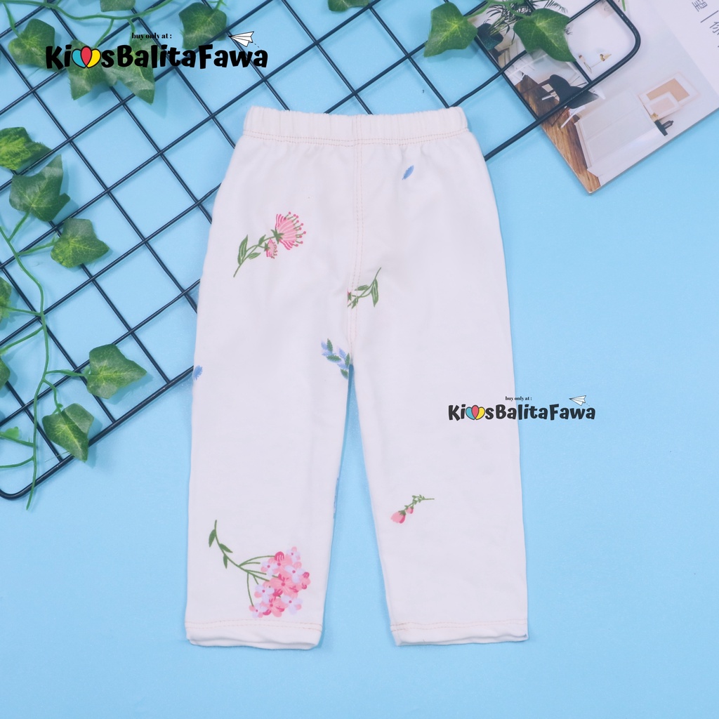 Legging White uk Bayi-15 tahun / Leging Panjang Anak Perempuan Bahan Kaos Baby Terry Celana Putih Lejing Laging XL Babycinnamon