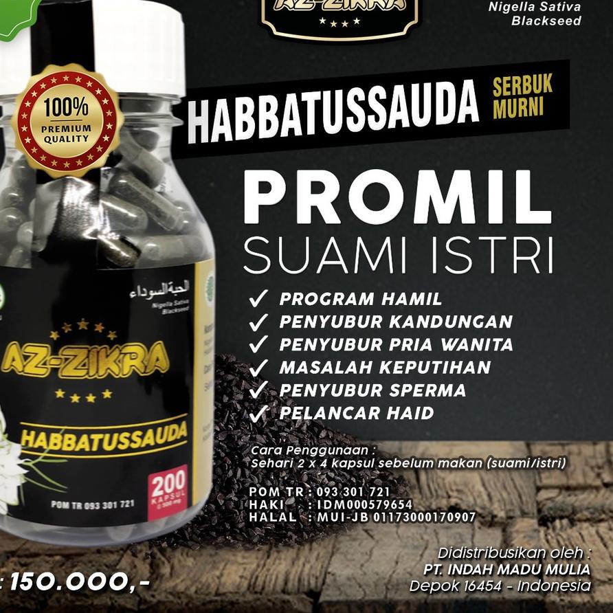 

❅ ASLI 100% HABBATUSSAUDA AZ ZIKRA 200 KAPSUL ☂