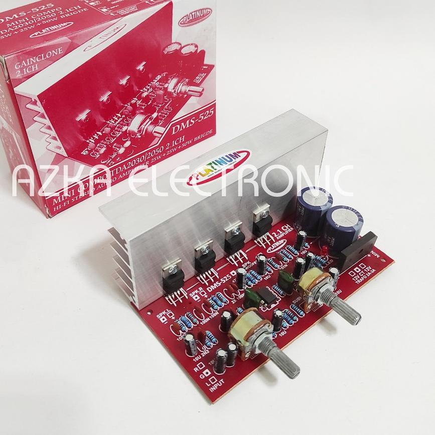 ❉ Kit Power Amplifier Speaker Aktif 2.1 Channel TDA2030 DMS 525 ✥