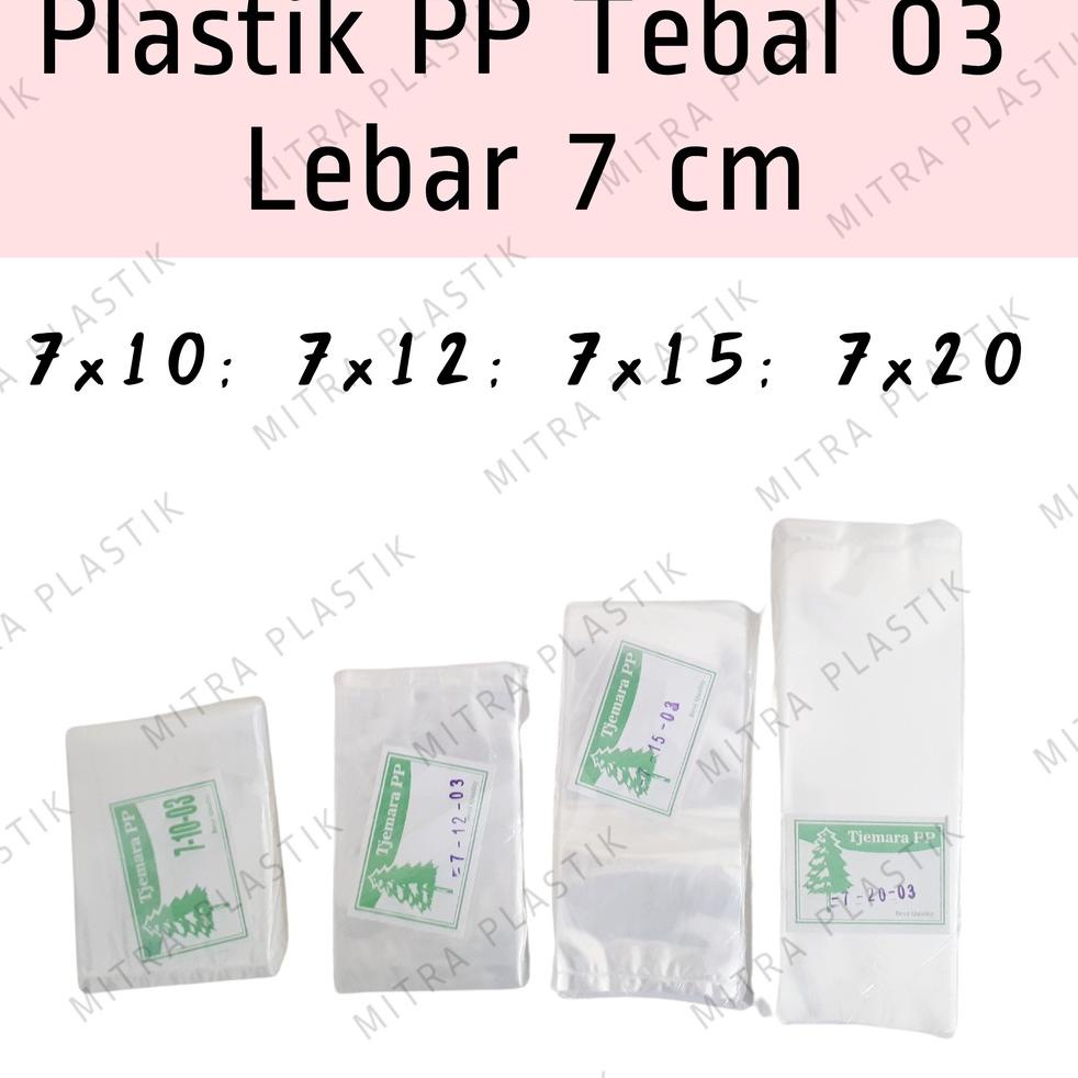 

➤ I91 Plastik PP Lebar 7 Tebal 03 7x10 7x12 7x15 7x20 Kantong Plastik Bening Transparan ム